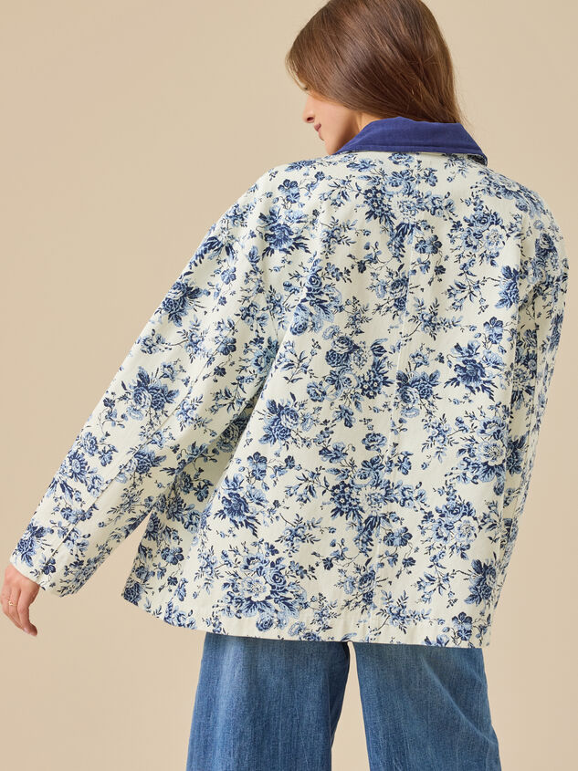 Mina Floral Barn Jacket Detail 3 - TULLABEE