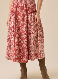 Amy Floral Midi Skirt Detail 2 - TULLABEE