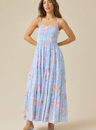 Theora Floral Maxi Dress Detail 2 - TULLABEE