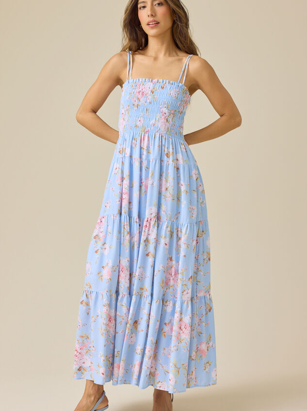 Theora Floral Maxi Dress Detail 2 - TULLABEE