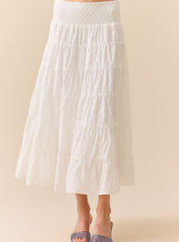 Lynley Tiered Midi Skirt Detail 3 - TULLABEE