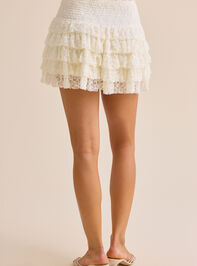 Camila Tiered Lace Mini Skirt Detail 5 - TULLABEE