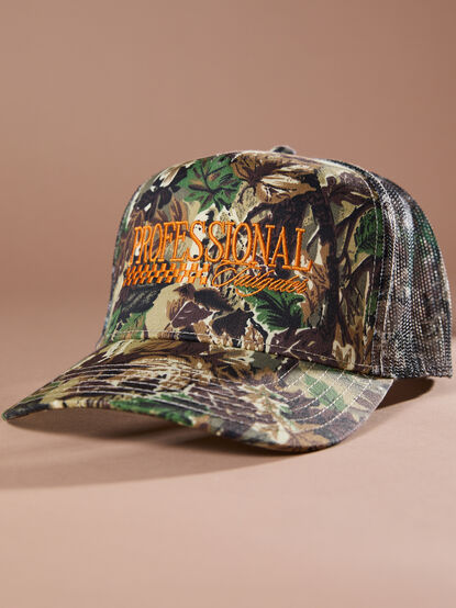 Professional Tailgater Camo Trucker Hat - TULLABEE