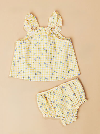 Ginger Gingham Top and Bloomer Set by Mud Pie - TULLABEE