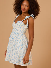 Mary Floral Mini Dress Detail 4 - TULLABEE