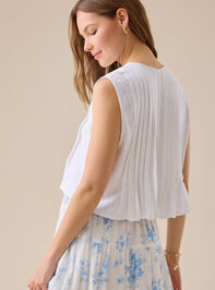 Braleigh Linen Pleated Top Detail 4 - TULLABEE