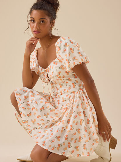 Zoie Puff Sleeve Mini Dress - TULLABEE