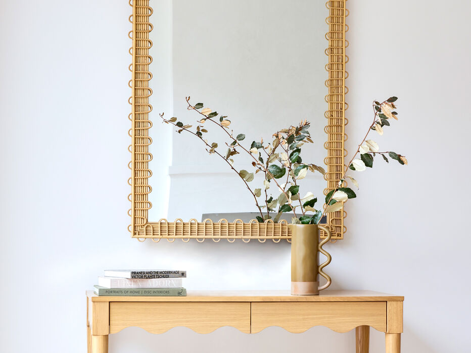 Cora Rattan Mirror - TULLABEE - 