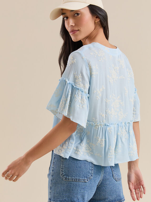 Wanda Ruffle Babydoll Top Detail 4 - TULLABEE