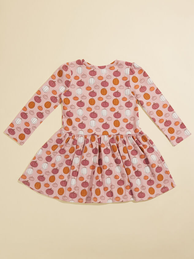 Pumpkin Harvest Ribbed Dress by MudPie Detail 3 - TULLABEE
