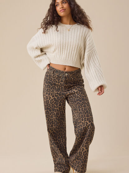 Fawn Cheetah Baggy Pants - TULLABEE