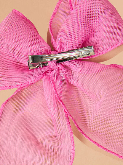 Pink Power Bow Clip - TULLABEE