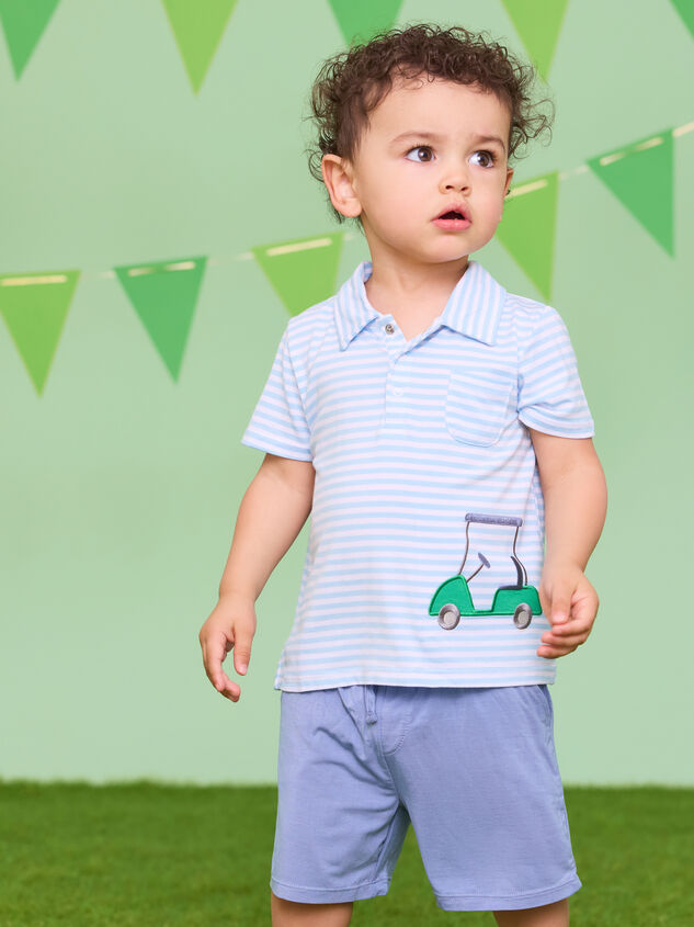 Ready To Golf Collared Shirt and Short Set Detail 4 - TULLABEE