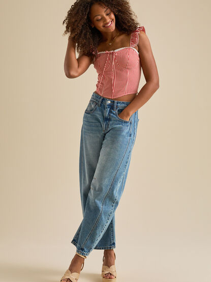 Karla Gingham Corset Top - TULLABEE