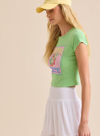 Capri Postcard Baby Tee Detail 4 - TULLABEE