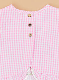 Sweetie Golf Gingham Pinafore Set by Mud Pie Detail 2 - TULLABEE