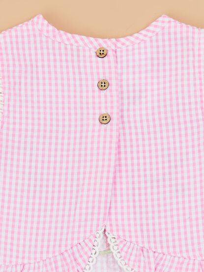 Sweetie Golf Gingham Pinafore Set by Mud Pie - TULLABEE