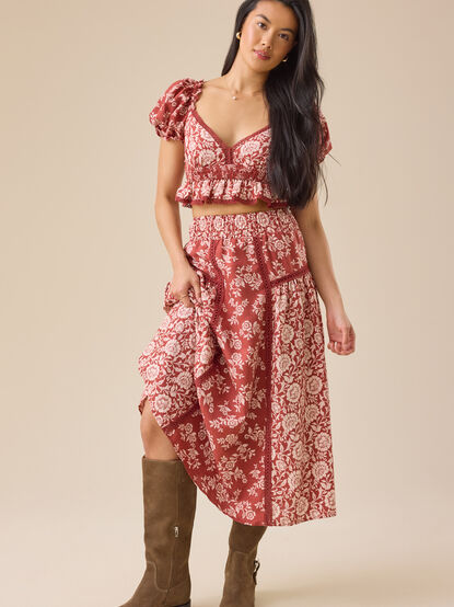Amy Mix Print Top - TULLABEE