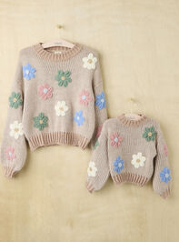 Flower Power Mama Sweater Detail 2 - TULLABEE