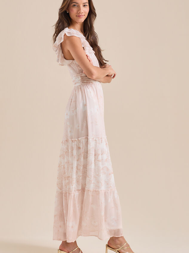 Cassie Floral Maxi Dress Detail 3 - TULLABEE