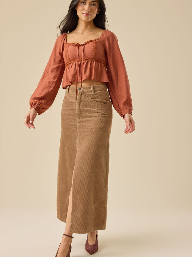 Blair Balloon Sleeve Babydoll Top Detail 2 - TULLABEE