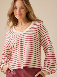 Raelynn V-Neck Striped Top - TULLABEE