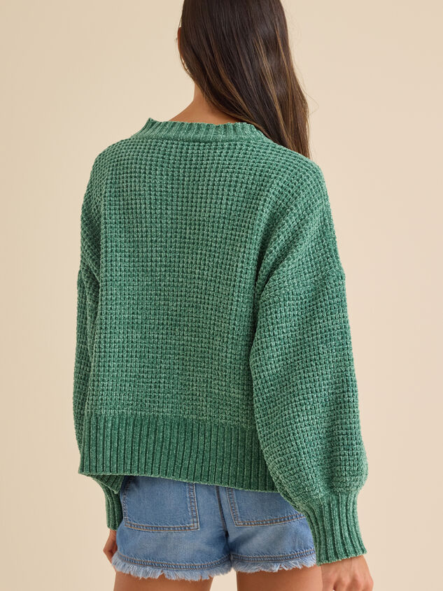 Dora Waffle-Knit Sweater Detail 5 - TULLABEE