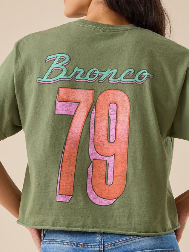 Ford Bronco Retro Cropped Tee Detail 6 - TULLABEE