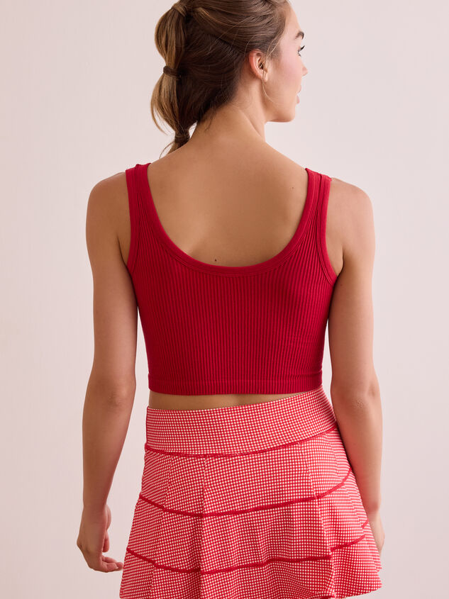 Legend Ribbed Cropped Tank Detail 4 - TULLABEE