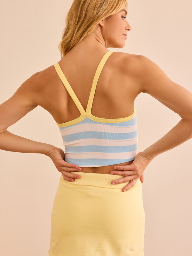 Daybreak Striped Contrast Tank Detail 5 - TULLABEE