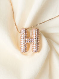 18K Gold Monogram Charm Necklace - H - TULLABEE