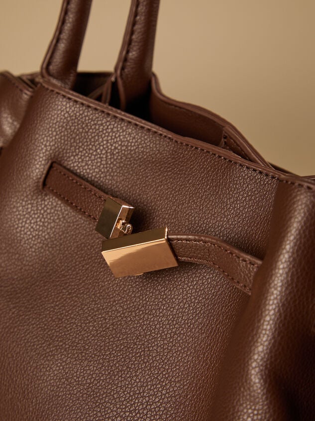 Kaia Belted Pull Tote Detail 4 - TULLABEE