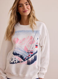 Take Me to Ski Sweatshirt Detail 2 - TULLABEE