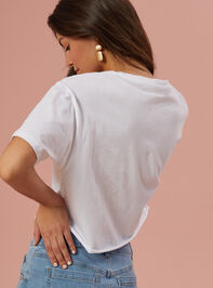 Midnight Ballet Cropped Graphic Tee Detail 4 - TULLABEE
