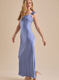 Scarlett Satin Maxi Dress Detail 3 - TULLABEE