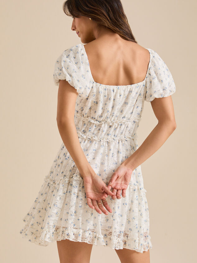 Blake Floral Mini Dress Detail 4 - TULLABEE