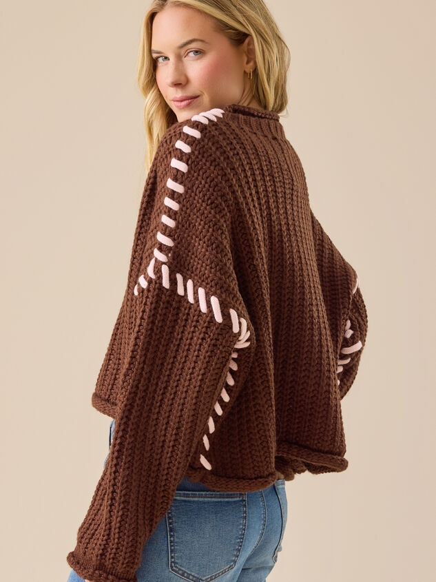Catelyn Whipstitch Sweater Detail 4 - TULLABEE
