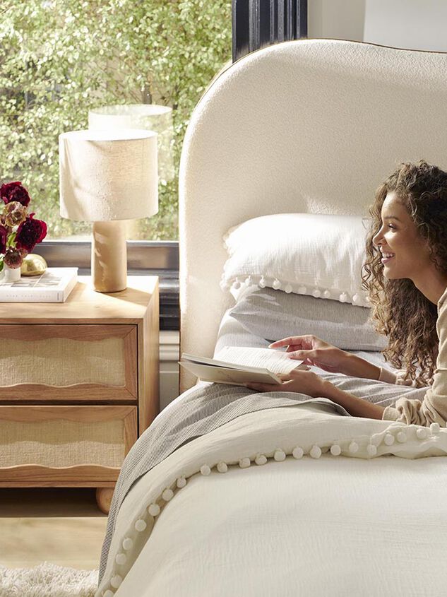 Peony Upholstered Bed Detail 2 - TULLABEE
