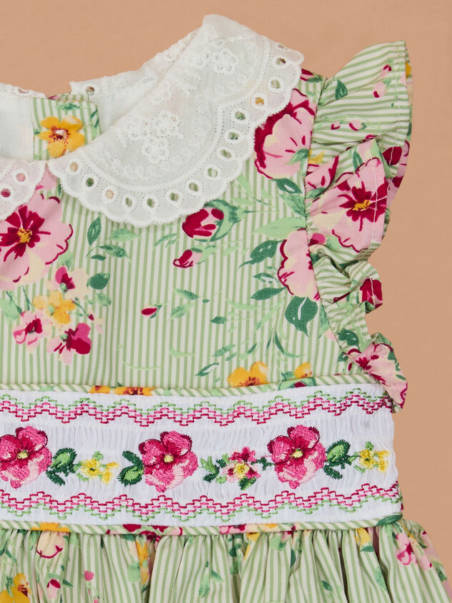 Allie Floral Bodysuit Dress Detail 2 - TULLABEE