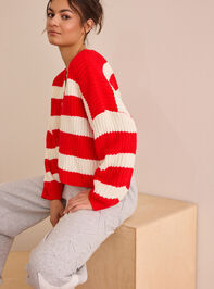 Lined Up Striped Cardigan Detail 3 - TULLABEE