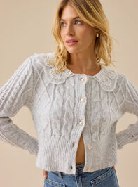 Amiee Lace Collar Cardigan - TULLABEE