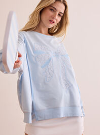 Icon Lace Bow Sweatshirt - TULLABEE