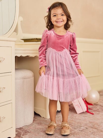 Kenzie Velvet Tulle Dress - TULLABEE