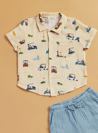 Cutie Golf Cart Baby Polo and Shorts Set - TULLABEE