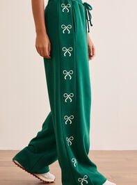 Sweet Bow Straight Leg Pant Detail 3 - TULLABEE