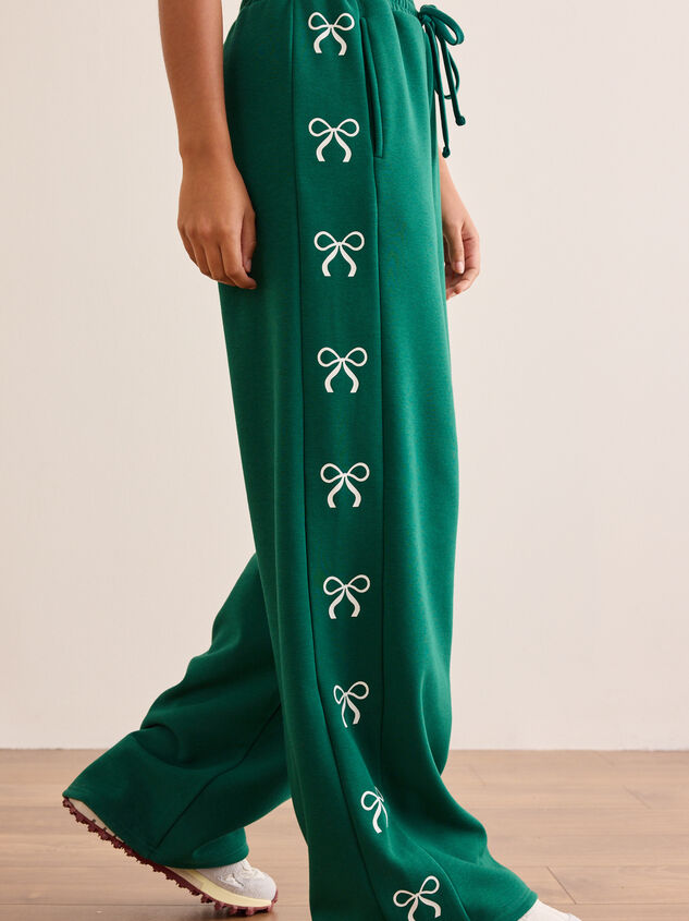 Sweet Bow Straight Leg Pant Detail 3 - TULLABEE