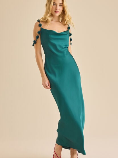 Scarlett Satin Maxi Dress - TULLABEE