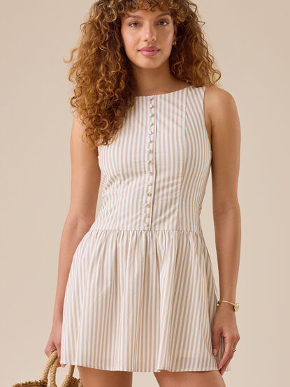 Bree Striped Mini Dress - TULLABEE