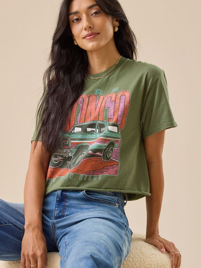 Ford Bronco Retro Cropped Tee - TULLABEE