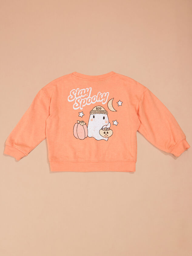 Stay Spooky Toddler Sweatshirt Detail 2 - TULLABEE